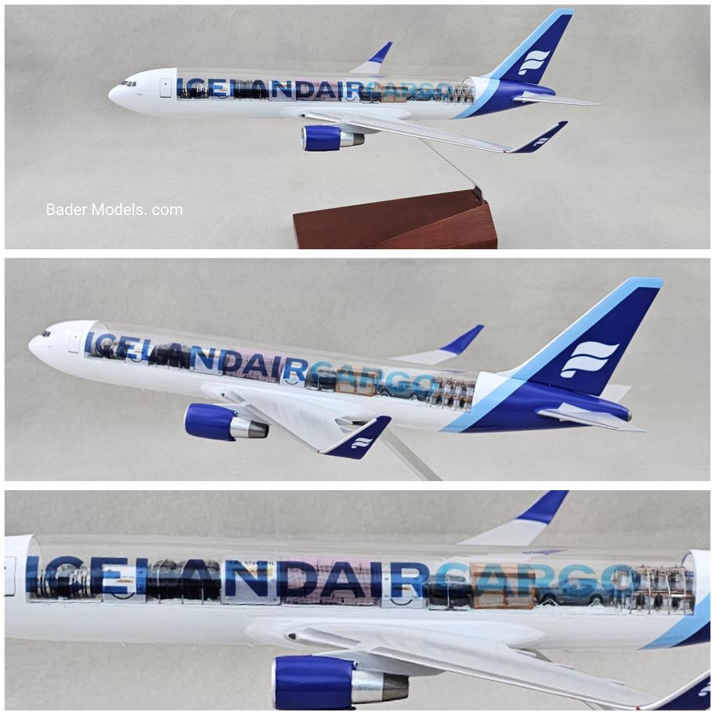 Icelandair Cargo (Blue) - B767-300F - (1:144) - 180° Clear Top